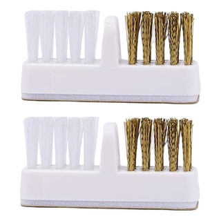 Broca Escova De Limpeza Aço Metal Dourada Vassourinha Manicure Unhas