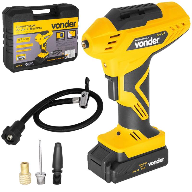 Compressor de Ar à bateria 20V Tipo Pistola CPV 20 VONDER em Oferta na Shopee