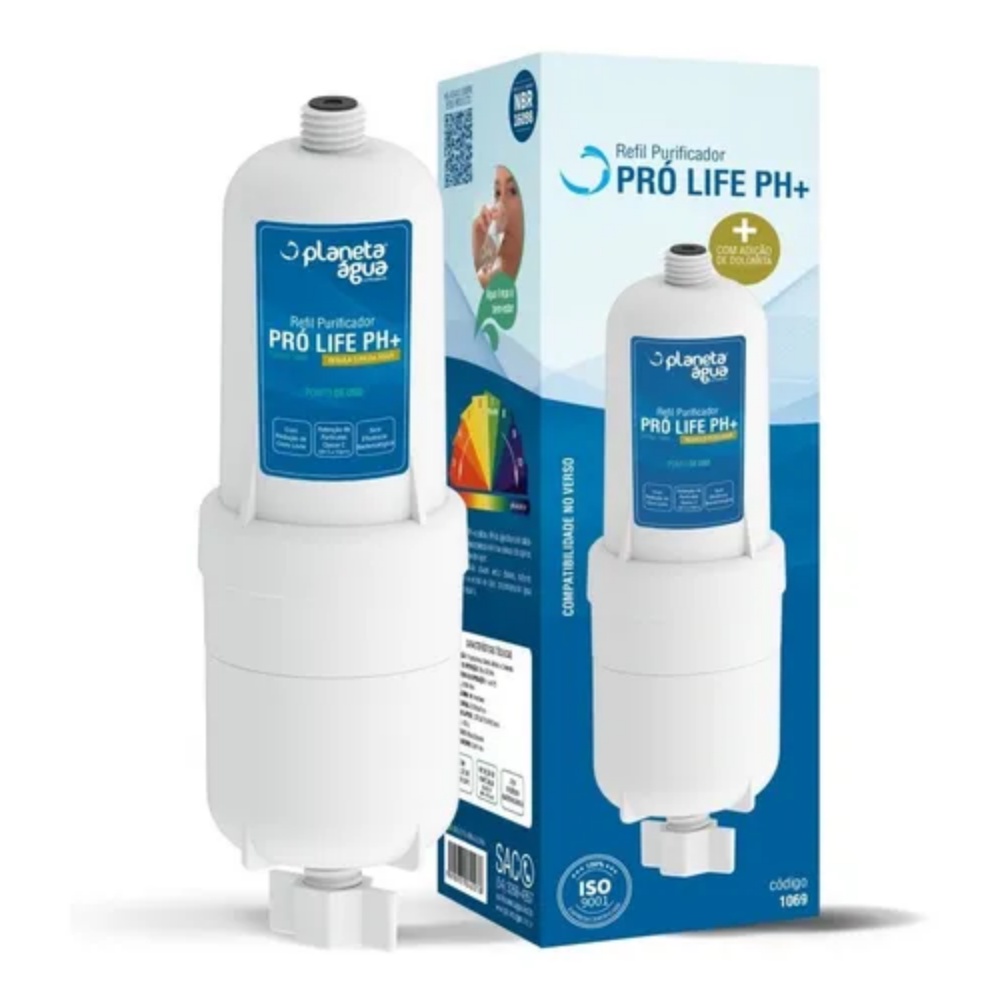 Refil Filtro Pró Life 1069 Ph+ Purificador Compatível Soft Planeta Água