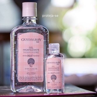 GIOVANNA BABY ALCOOL GEL HIGIENIZANTE 70% PERFUMADO 500ml ou 60ml