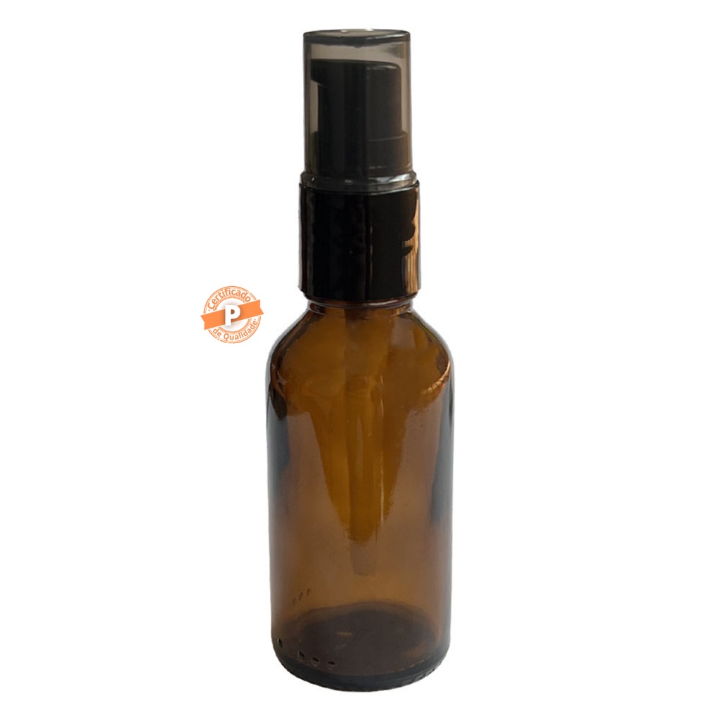 Frasco Âmbar C/ Válvula Dosadora 30ml (10 Unidades)