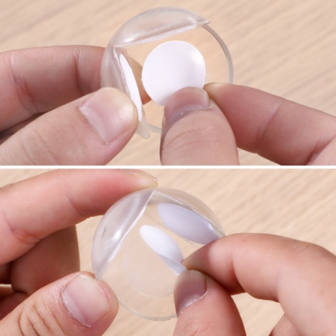 Kit C/4 Protetor De Silicone Para Borda E Quina De Mesa Redondo