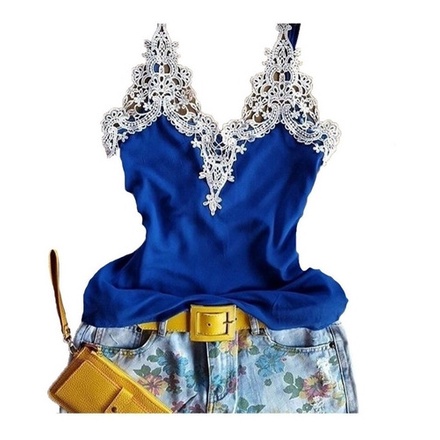 Blusa Feminina  Renda Guipir  De Alcinha