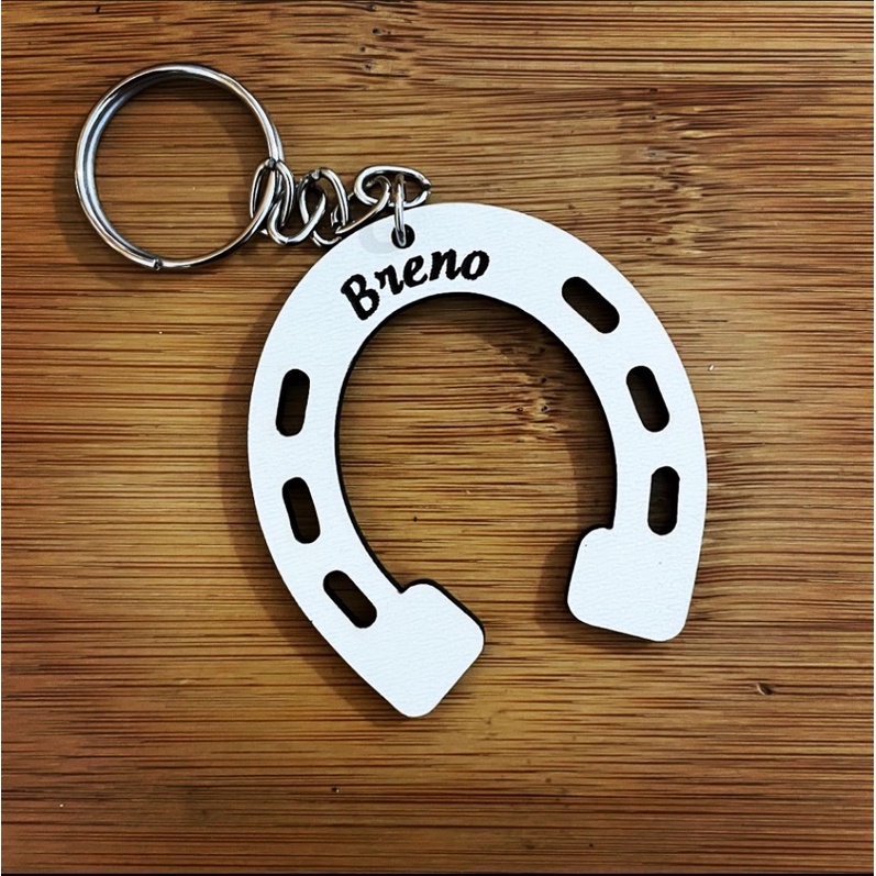 Kit de Chaveiros Ferradura Cavalo Fazendinha Aniversário Brinde Aniversário Infantil em MDF