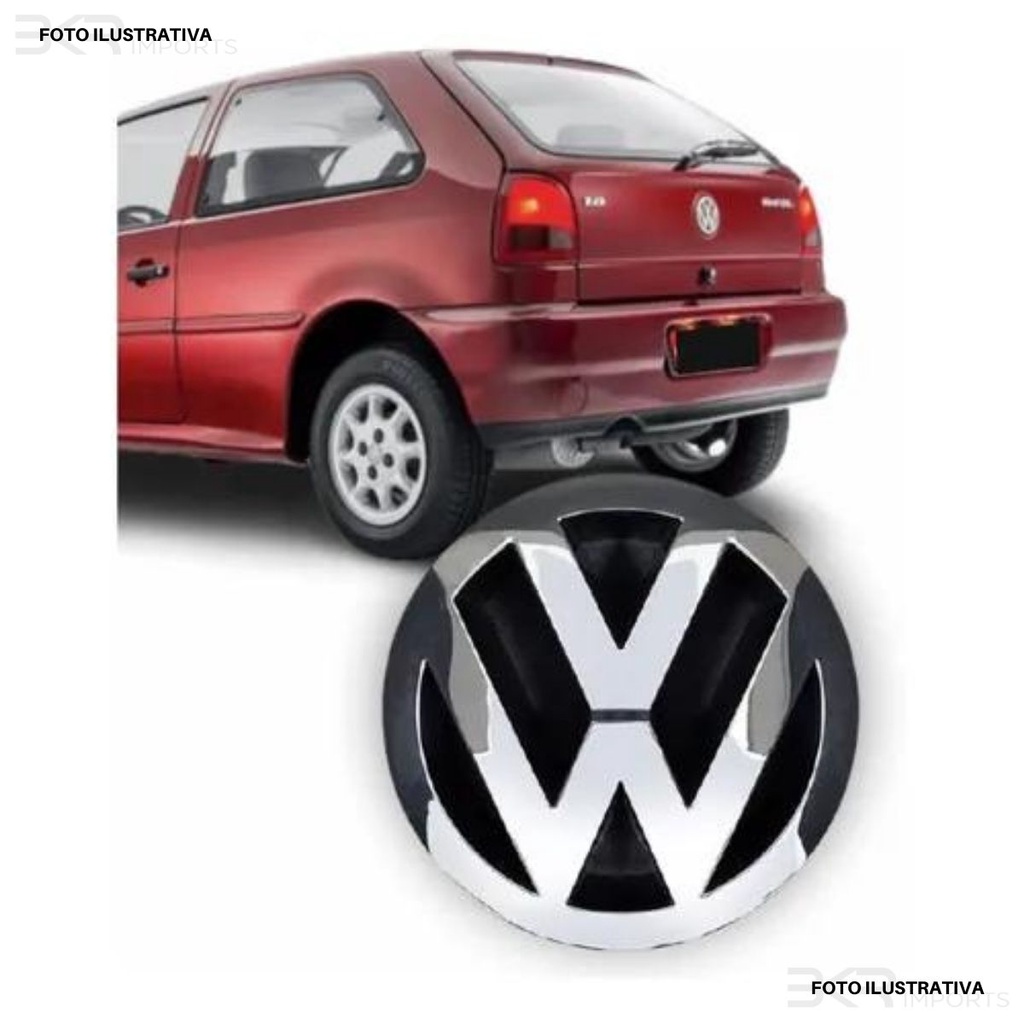 Emblema Logo Mala Volkswagen Gol 1996 1997 1998 1999 2000 2001 2002 2003 2004 2005 2006 2007 2008 2009 2010 em Oferta na Shopee