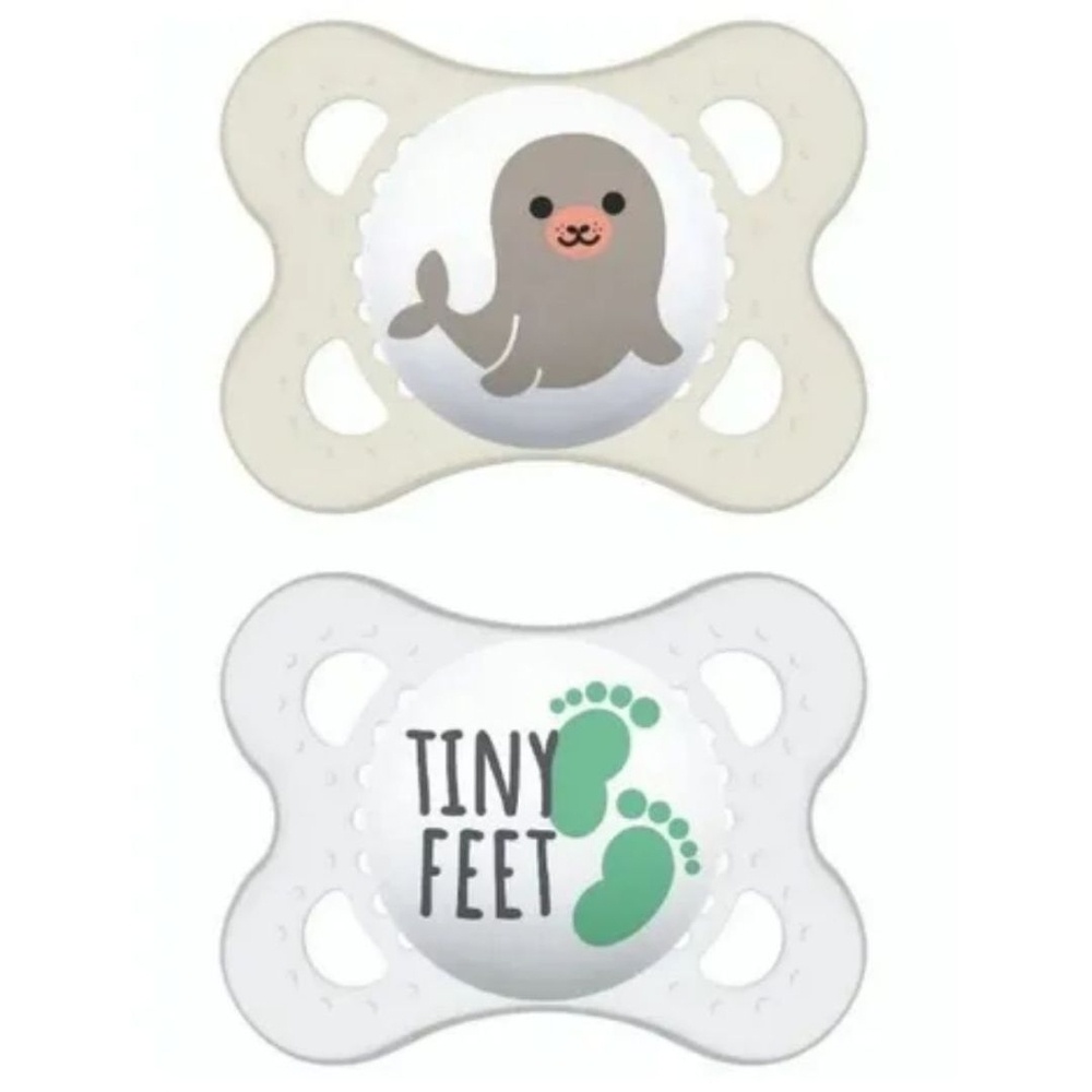 Kit 2 Chupetas 0M+ Bichinhos Sayings Neutra - MAM - Mom & Baby