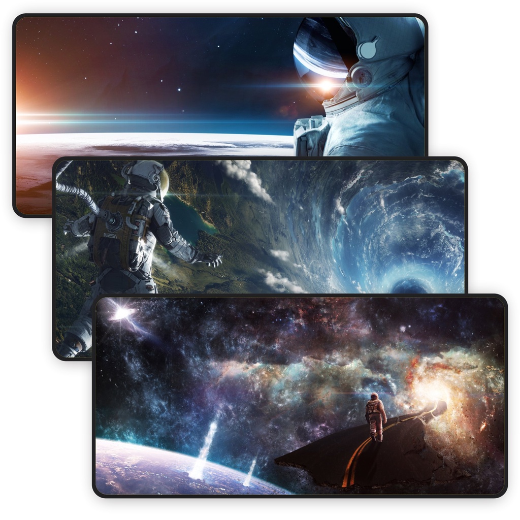 Mouse Pad Gamer Speed Extra Grande 100x50 Universo Astronauta Várias Estampas Perfeito para Games