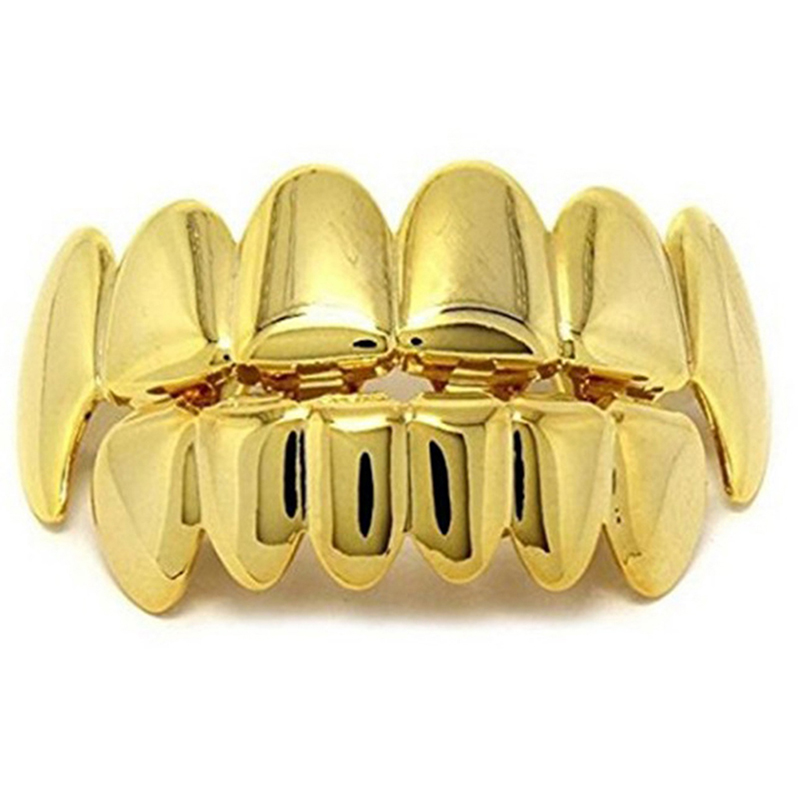 tututrain Hip Hop Teeth Grillz Top & Bottom Grill Mouth Teeth Grills Gangster Jewelry Gift