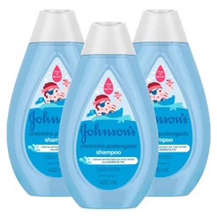 Kit com 3 Shampoos Johnsons Baby Cheirinho Prolongado 400ml