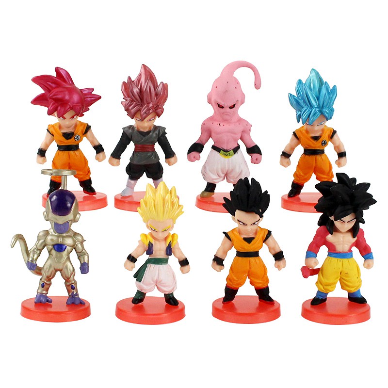 8Pcs/Set Anime Bola De Dragão Z Figura Son Goku Majin Buu Frieza Zamasu Gohan Gotenks Vegetto Super Saiyan Q Versão PVC Figuras De Ação Modelo Doll Toys em Oferta na Shopee