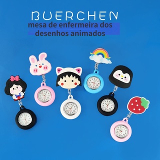Enfermeira Enfermagem Relógio mini luminoso bonito moda quartzo relógio de bolso menino/menina/médico trabalho casual impermeável relógio com alça retráti