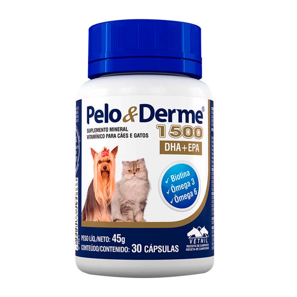 Suplemento Pelo e Derme 1500 DHA+EPA Vetnil C/30 Cápsulas em Oferta na Shopee