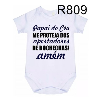 Roupa De Bebê Body Personalizado Apertador De Bochechas R809