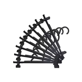 25 Cabides Preto Plástico Bermuda Saia Short C/50 Presilhas em Oferta na Shopee