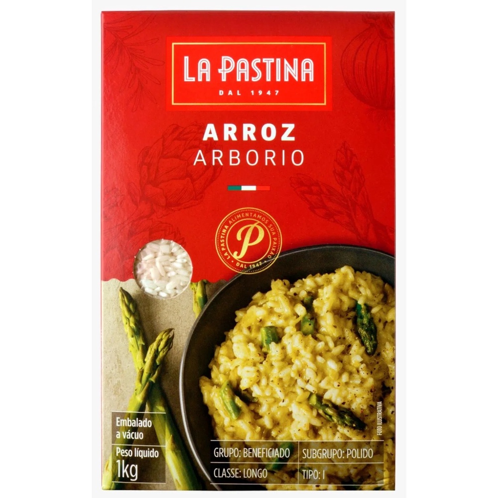 Arroz Italiano Arbóreo Risoto Cremoso La Pastina 1kg + Nota