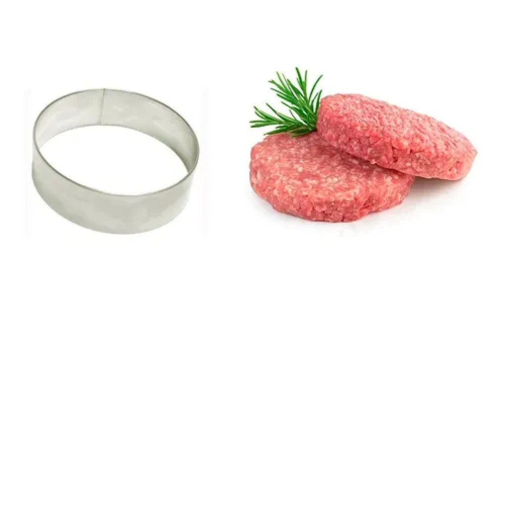 Aro Modelador Para Carne Hambúrguer Aço Inox Faço Sob Medida em Oferta na Shopee