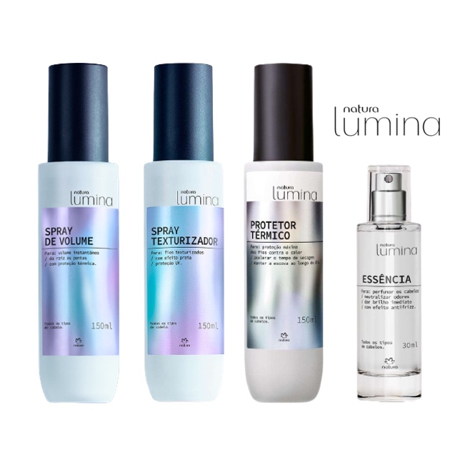 Spray de Volume, Spray Texturizador, Protetor Térmico e Essência Lumina  Natura | Shopee Brasil