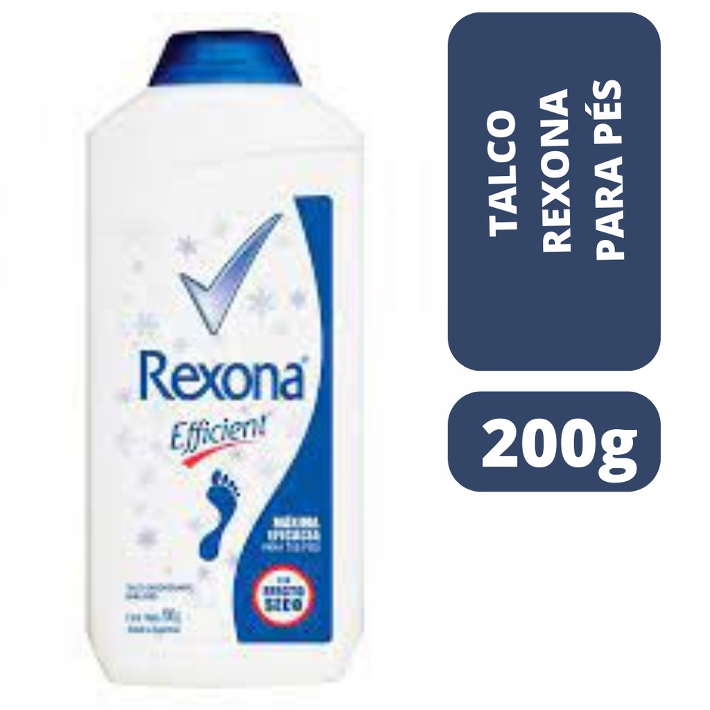 Talco Desodorante Para os Pés Rexona Efficient com 200 g