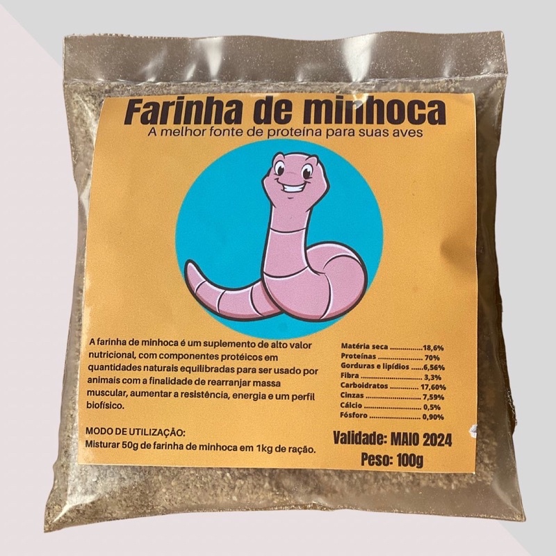 Farinha de Minhoca - 100g