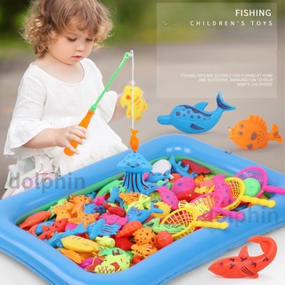 Brinquedo De Pesca Magnético De 40 Peças Para Brinquedos De Banho Bebês Educacional