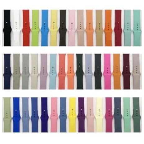 Pulseira de silicone para Smartwatch 44mm 40mm 38mm 42mm smartwatch pulseira iwatch 6 se 5 4 3 2 em Oferta na Shopee