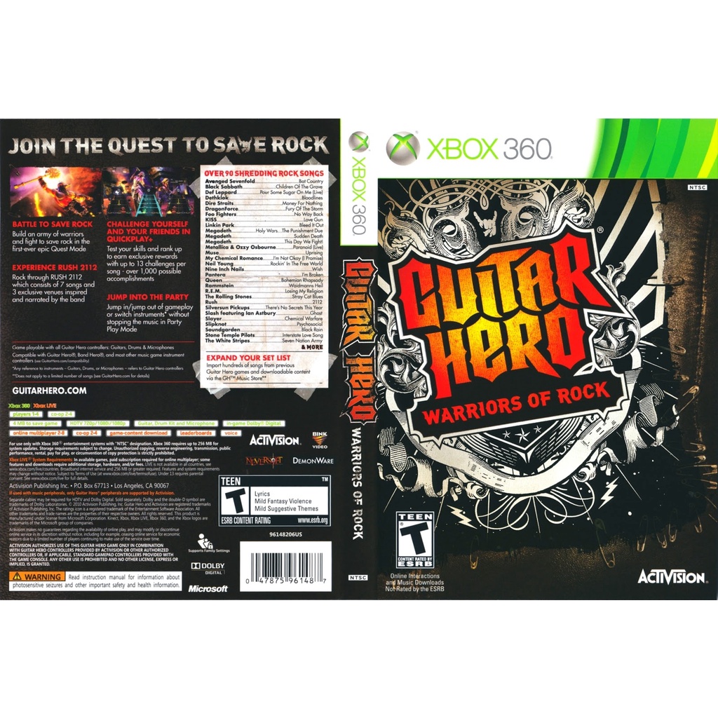 Guitar hero 6 P/ XBOX360 (LTU/LT/JTAG/RGH)