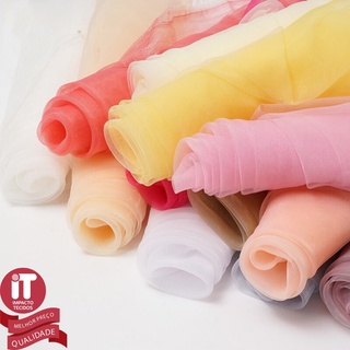 Tecido organza cristal para decoração e roupas 1 metro x 1,47