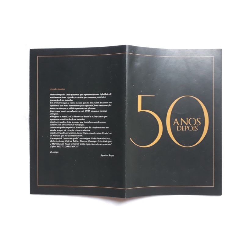 Apenas Capa DVD 50 Anos Depois - Agnaldo Rayol