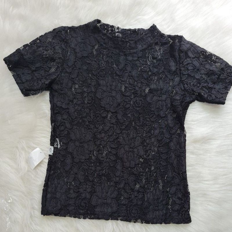 embroidered lace top zara