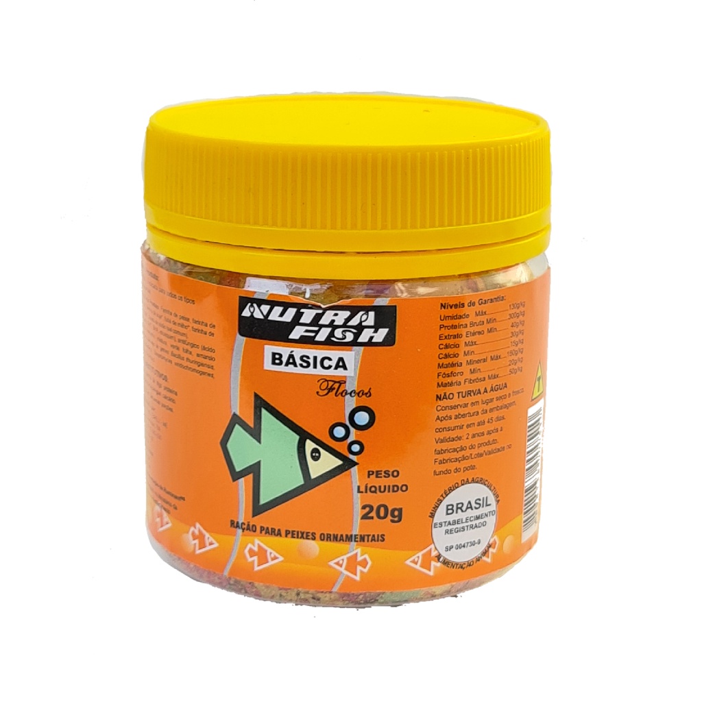 Ração Flocos Nutrafish 20g para Peixes de Aquário em Oferta na Shopee