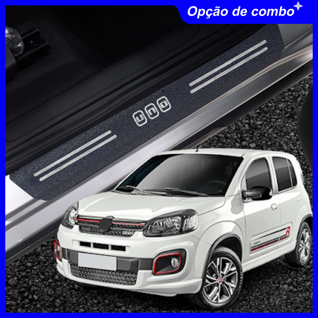 Soleira Fiat Uno, Novo Uno Kit 8 Peças