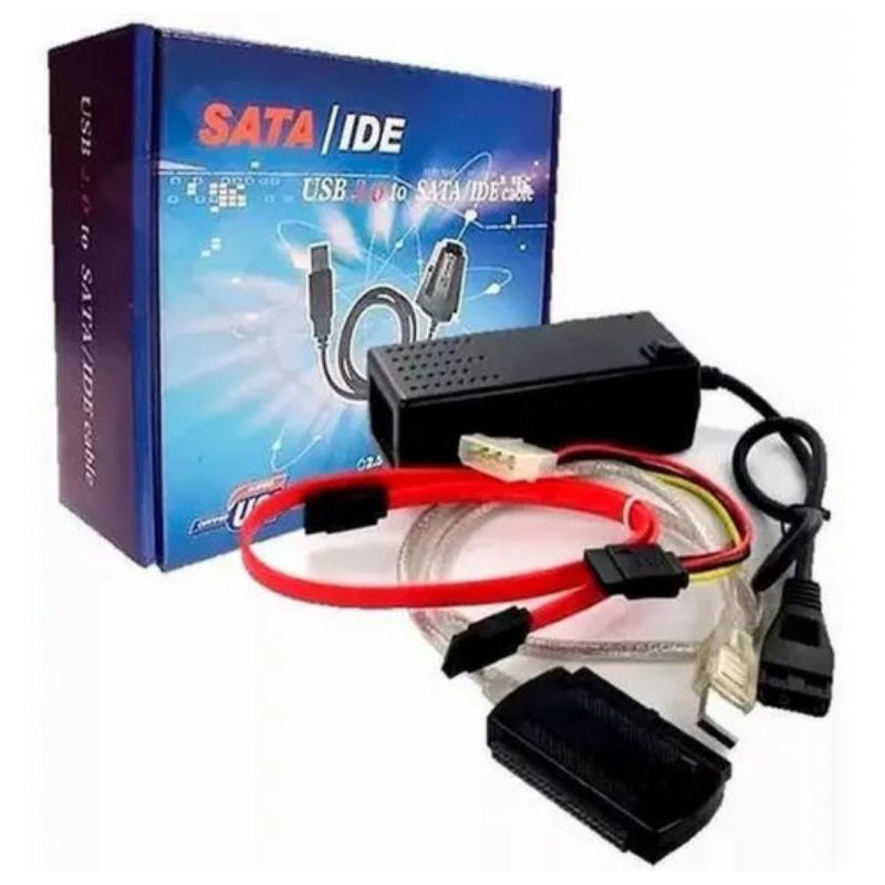 Cabo Adaptador Usb 2.0 Hd Conversor P/ Ide Sata Fonte 3 Em 1 em Oferta na Shopee