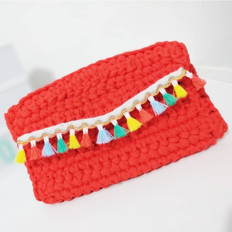 Clutch Verão Crochê Fio de Malha
