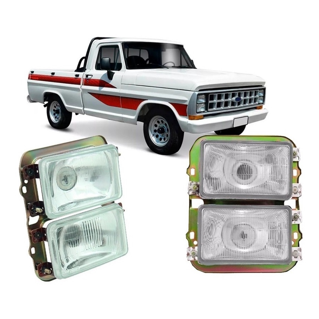 Farol Ford F1000 F4000 1985 Á 1992 Lado Esquerdo - Envio Imediato