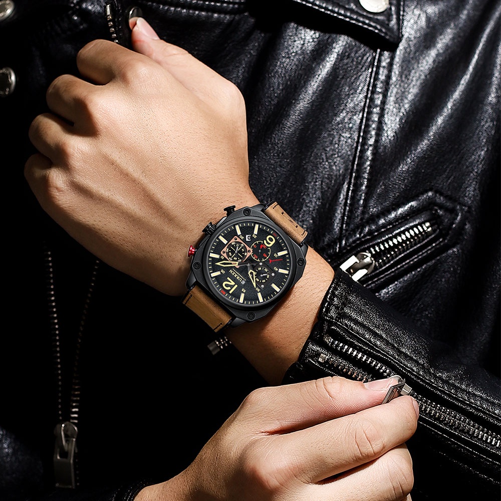CURREN Relógio De Quartzo Masculino Casual À Prova D'água Com Ponteiro Luminoso CR98LX · foto 2