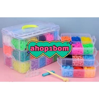 3000 Elástico Loom Bands Clips Pulseira Cores Sortidas