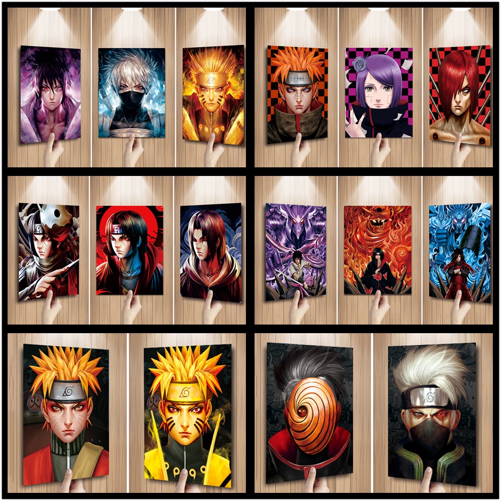 NARUTO Poster 3D Lenticular Printing Wall Art Anime 3D Motion Poster custom  3D lenticular poster | Shopee Brasil