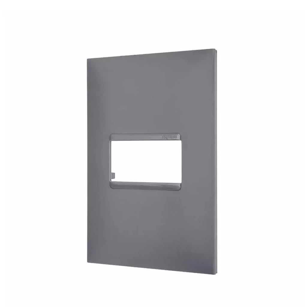Placa Acabamento 4x2 1 Posto Horizontal Cinza Pialplus em Oferta na Shopee