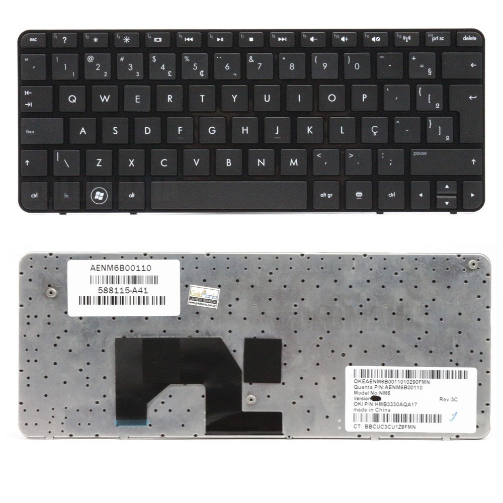 Teclado Netbook Hp Mini 210 1062br Br Com Ç Novo