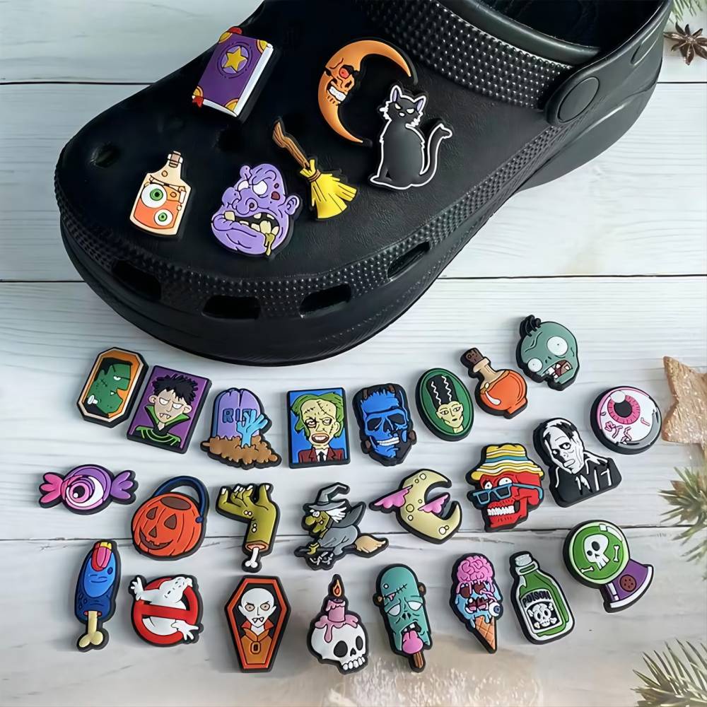 30 Charmes De Chaussures Crocs - Pins Animaux Colorés | Breloques Réutilisables Pour Enfants Et Ados