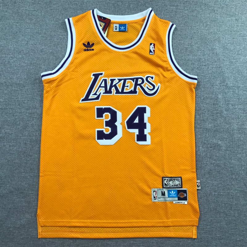 2021 Original Nova Camiseta Nba Los Angeles Lakers Shaquille O 'Neal 34 Camiseta Basquete Bordado Jersey 53