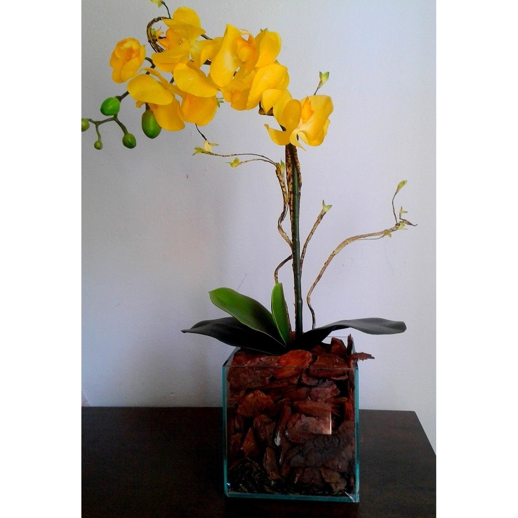 Arranjo Orquídea Amarela | Shopee Brasil
