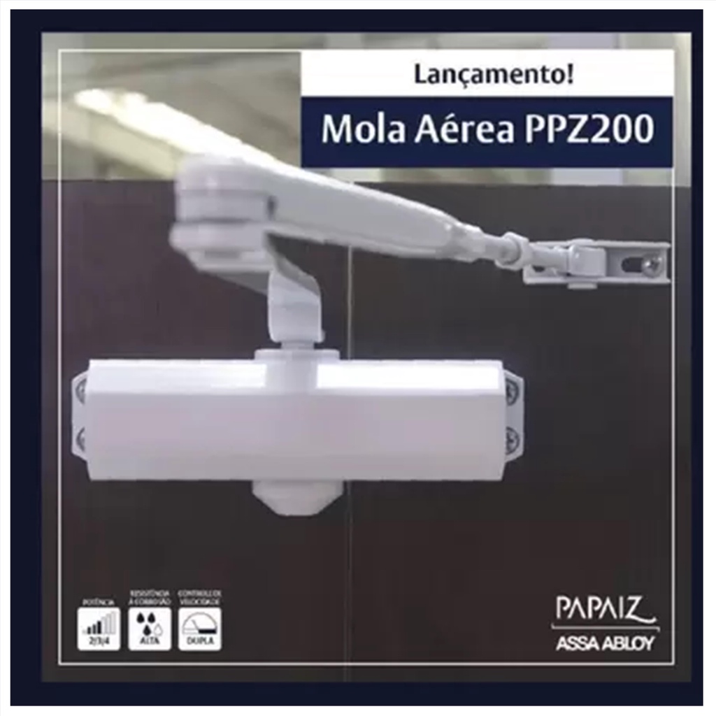 Mola Aérea Para Porta Papaiz - Ppz200 Branca substitui a Dorma