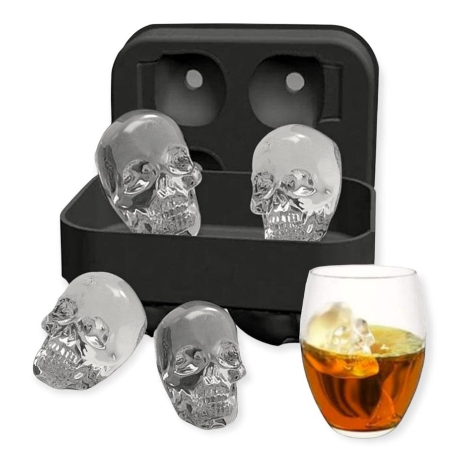 Forma Molde Gelo Silicone Caveira em Oferta na Shopee