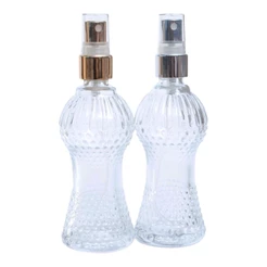 Kit 20 Frascos de Vidro Cinturinha 100ml Com Válvula Home Spray Aromatizador Luxo