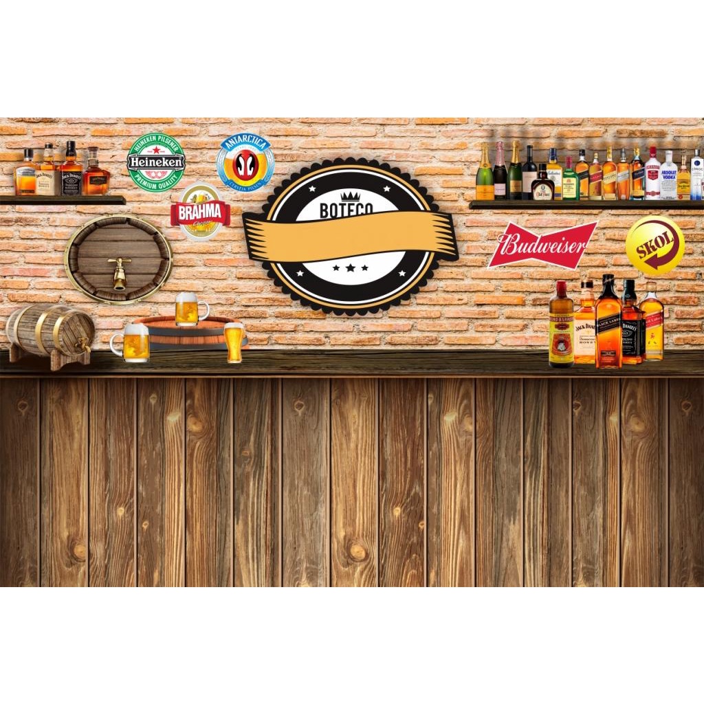 Painel festa banner tema Boteco bar decorativo aniversario colocamos nome |  Shopee Brasil