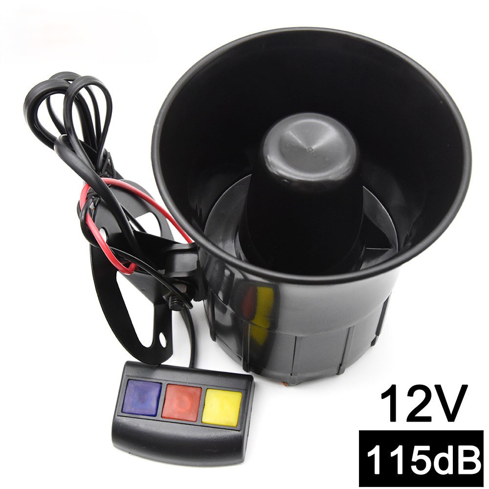 115dB 12 V 3 Som Tom Alto Chifre Do Carro Alarme De Advertência Da Motocicleta Sirene De Fogo Polícia
