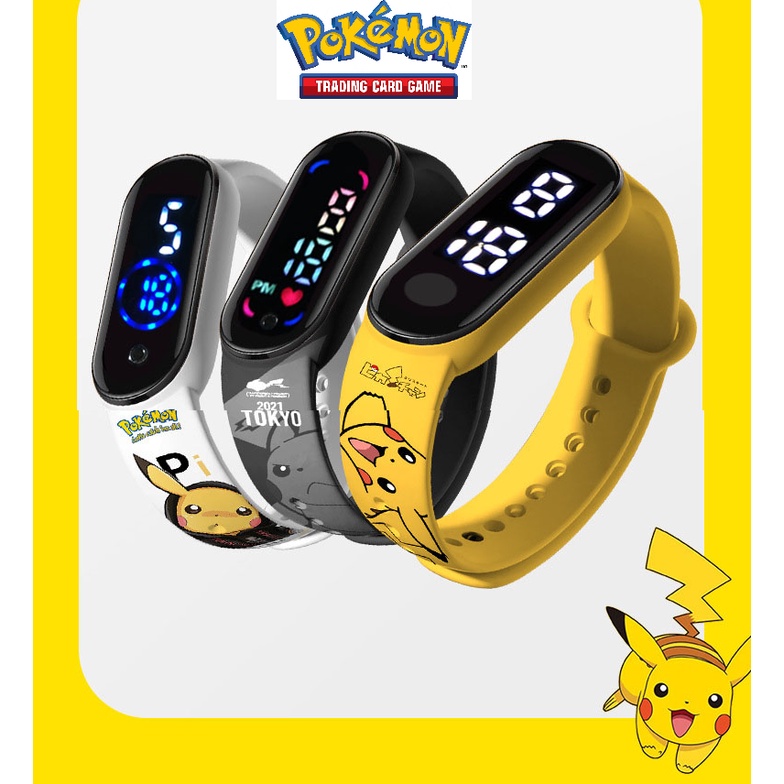 Pokemon pikachu dos desenhos animados pulseira de silicone