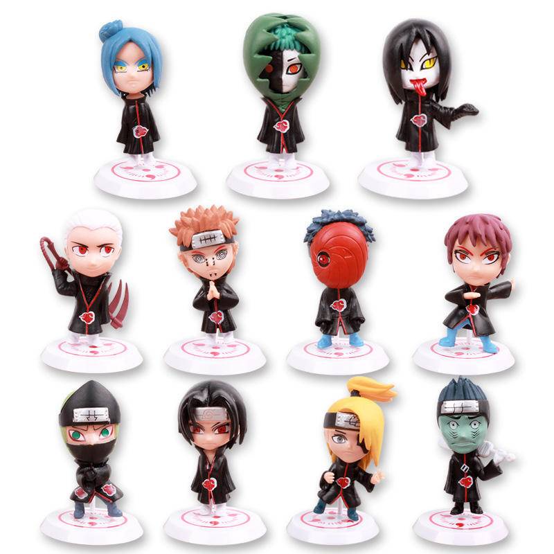 Pcs Kit Bonecos Naruto Cm Action Figures Anime Boneco Akira Organizar Uchiha Itachi Nagato