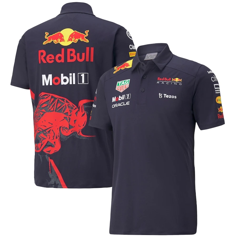 Novo Estilo 2022 2023 Ocle Red Bull Racing F1 Camisa Polo Estampada